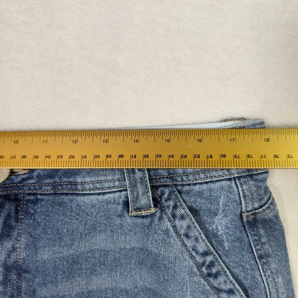 Democracy Womens Blue Denim AB Tech Crop Jeans Size 16 Relaxed Fit Casual‎ - Picture 5 of 9
